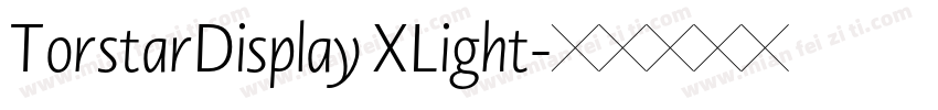 TorstarDisplay XLight字体转换